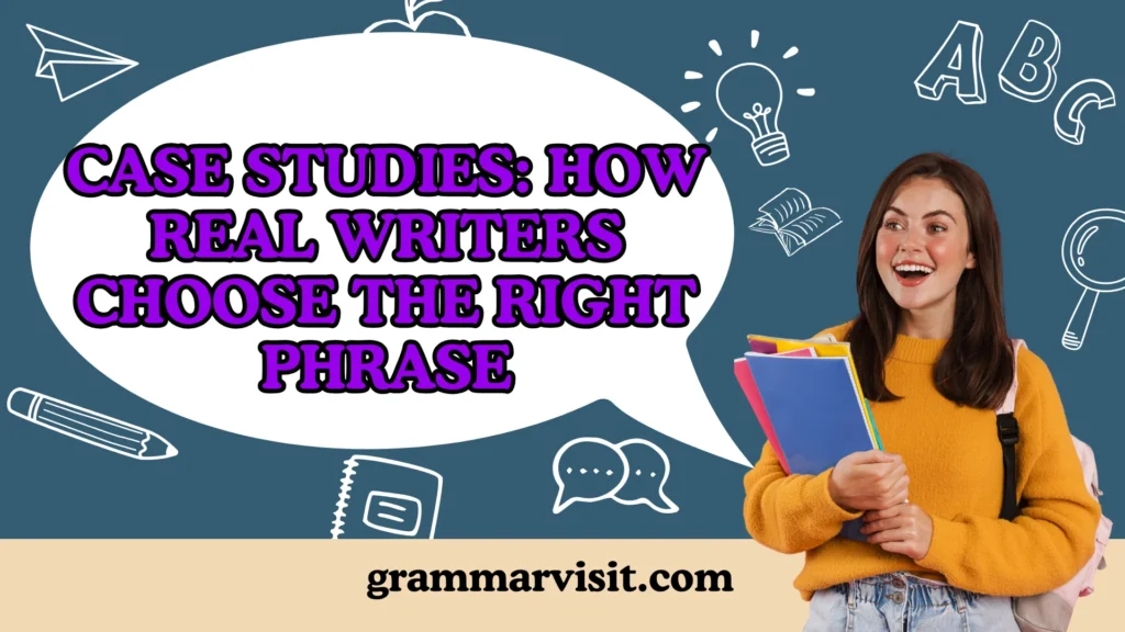 Case Studies: How Real Writers Choose the Right Phrase