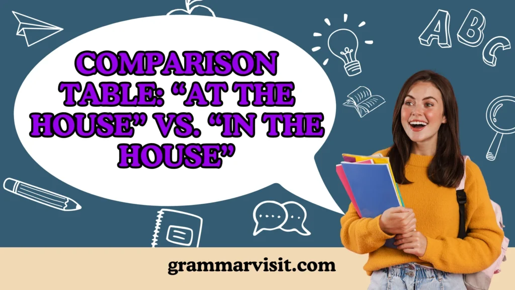 Comparison Table: “At the House” vs. “In the House”