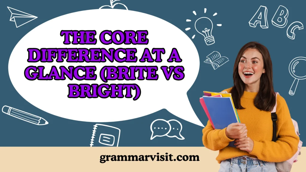 The Core Difference at a Glance (Brite vs Bright)
