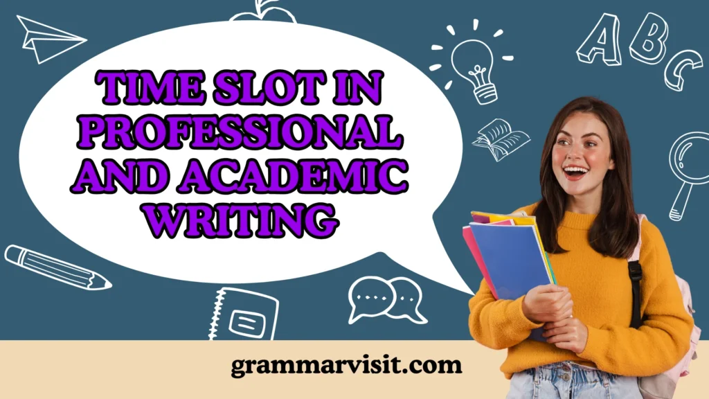 Time Slot in Professional and Academic Writing