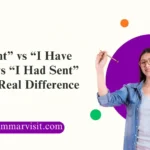 “I Sent” vs “I Have Sent” vs “I Had Sent”